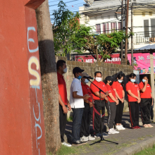 Sambutan sekaligus perkenalan kegiatan Sai Green Gerakan Sayang Alam dan Ibu Pertiwi khsusnya terkait Eco Ensym tampak Koornas Sai Green Bersama Kepala Desa, Ketua LPM dan BPD yang juga memberikan sambutannya.